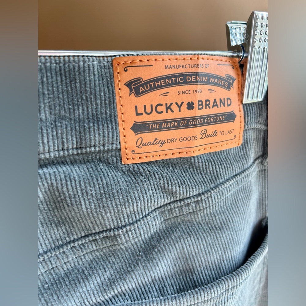 Lucky Brand Men's Slate Gray Corduroy Pants